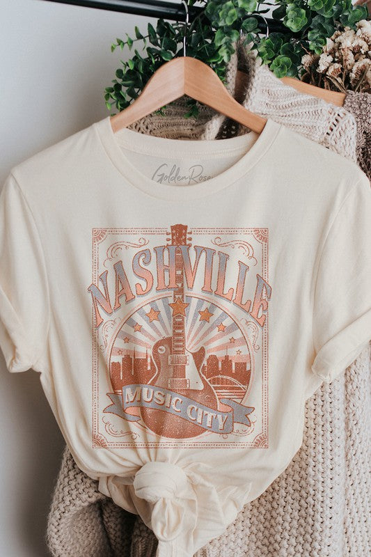  Vintage Nashville Tennessee Music City Retro USA Color Premium  T-Shirt : Clothing, Shoes & Jewelry
