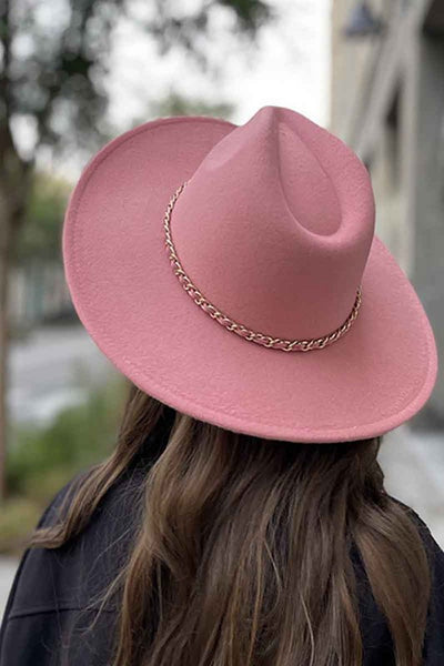 Pink Felt Panama Hat